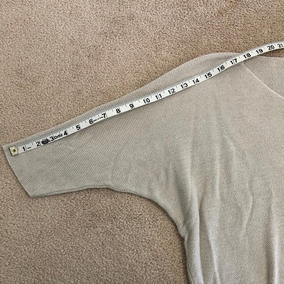 Free For Humanity Beige Metallic V Neck Dolman Sweater Small - Picture 8 of 8